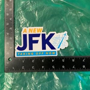 A NEW JFK TAKING OFF NOW - Sticker John F. Kennedy International Airport